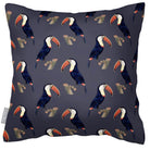 Outdoor Garden Waterproof Cushion - Toucans - Graphite 50 x 50 cm by Izabela Peters