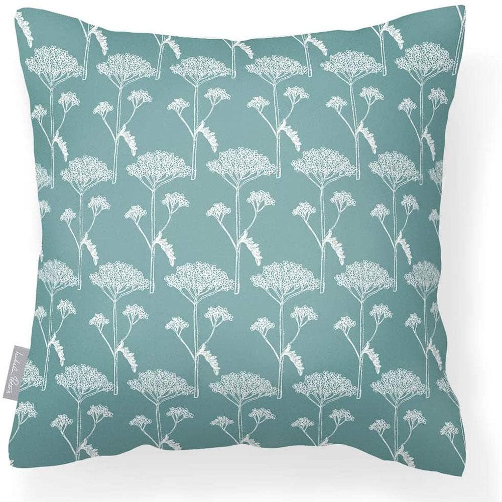 Outdoor Garden Waterproof Cushion - Yarrow - Well Water Blue 50 x 50 cm by Izabela Peters
