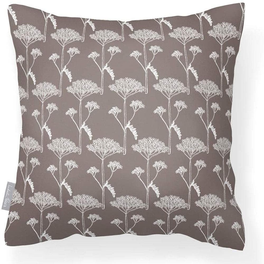 Outdoor Garden Waterproof Cushion - Yarrow - Taupe Meadow 50 x 50 cm by Izabela Peters