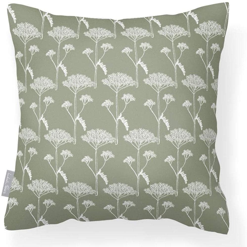 Outdoor Garden Waterproof Cushion - Yarrow - Dusty Sage 50 x 50 cm by Izabela Peters