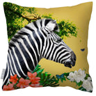 Outdoor Garden Waterproof Cushion - Zara's Zebra - Mustard 50 x 50 cm by Izabela Peters
