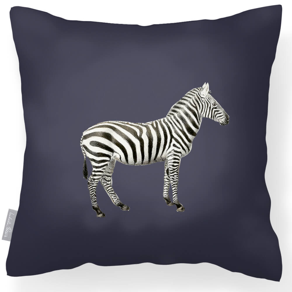 Outdoor Garden Waterproof Cushion - Zebra  Izabela Peters Graphite 40 x 40 cm 