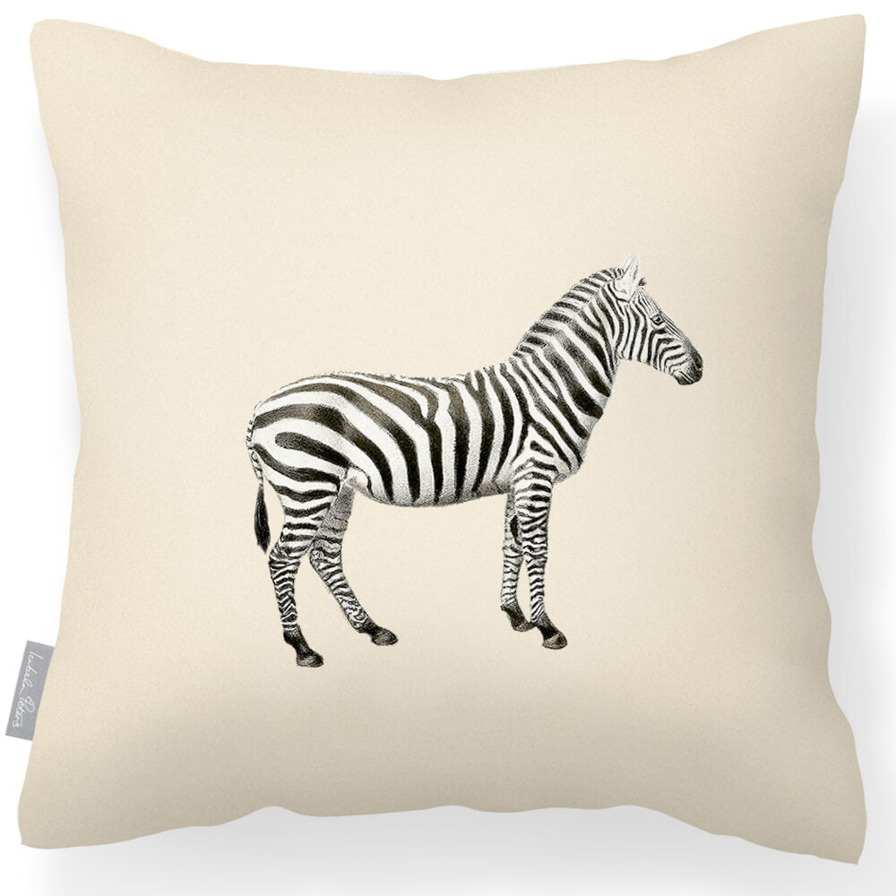 Outdoor Garden Waterproof Cushion - Zebra  Izabela Peters Ivory Cream 40 x 40 cm 