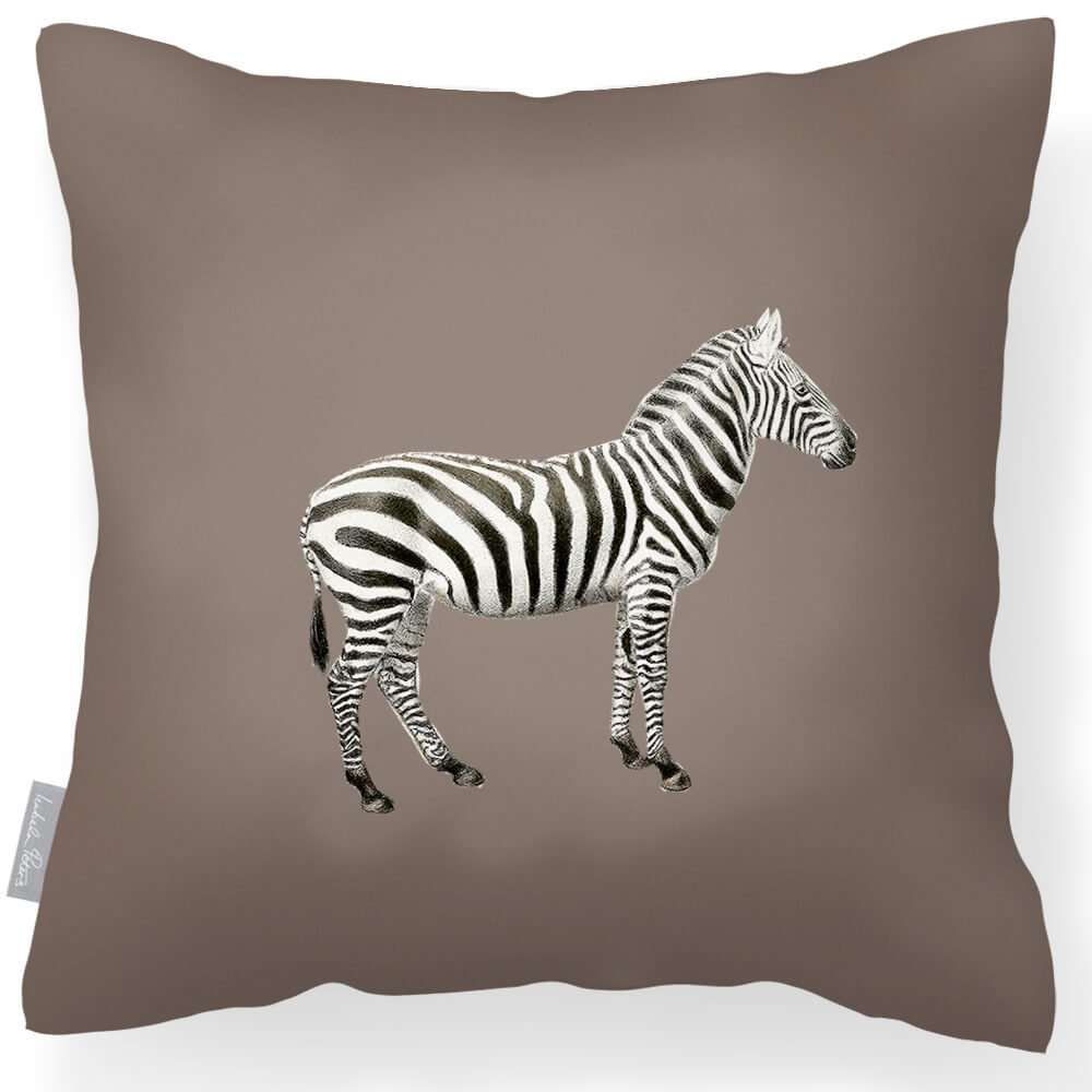 Outdoor Garden Waterproof Cushion - Zebra - Dovedale Stone 45 x 45 cm by Izabela Peters