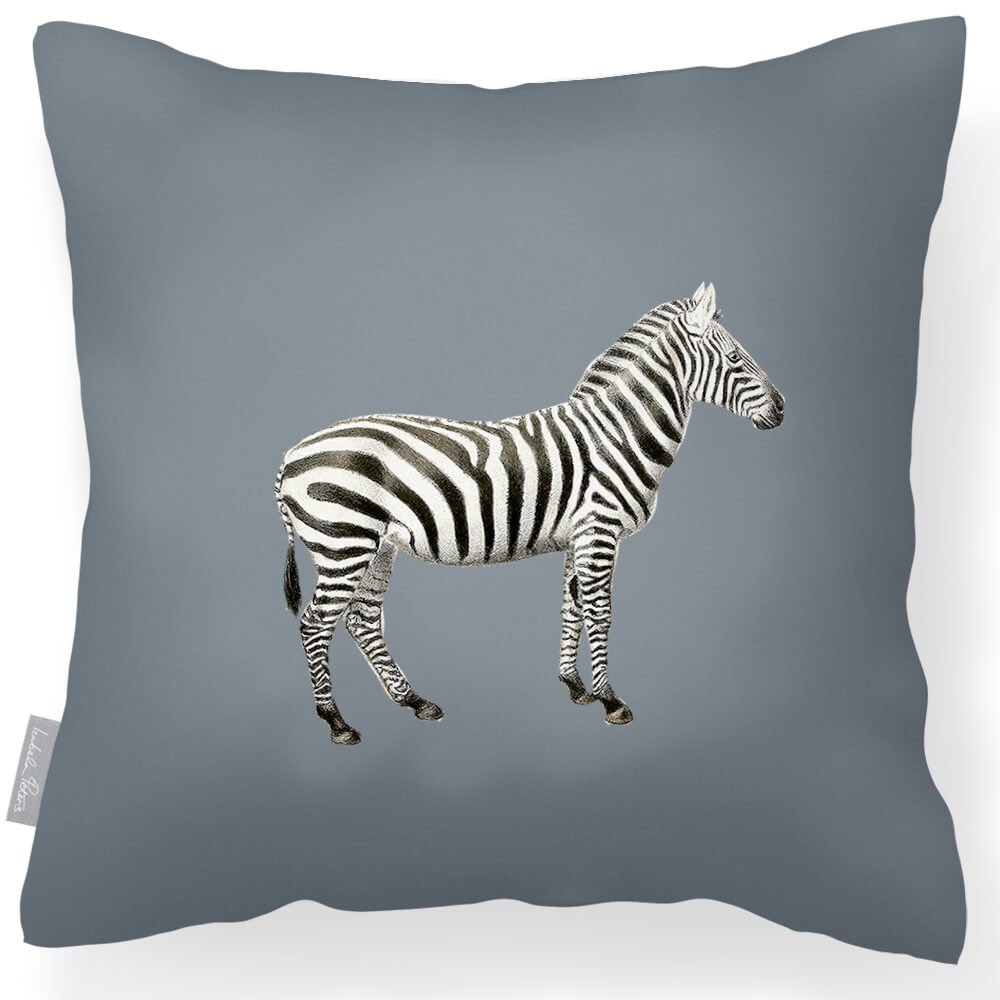 Outdoor Garden Waterproof Cushion - Zebra  Izabela Peters French Grey 40 x 40 cm 
