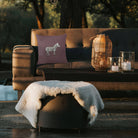 Outdoor Garden Waterproof Cushion - Zebra - Italian Grape 45 x 45 cm by Izabela Peters