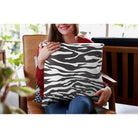 Outdoor Garden Waterproof Cushion - Zebra - Black And White 50 x 50 cm by Izabela Peters