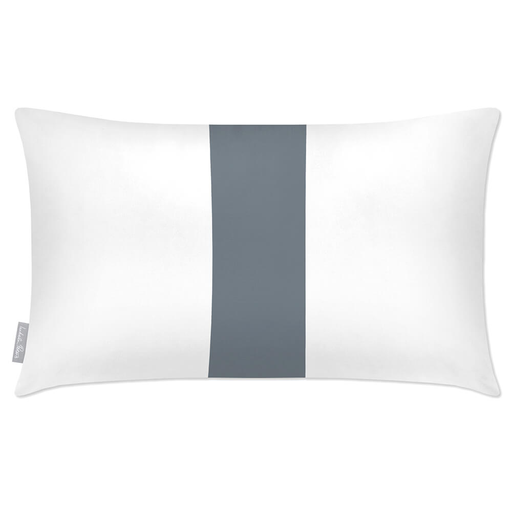 Outdoor Garden Waterproof Rectangle Cushion - 1 Stripe - French Grey 50 x 30 cm by Izabela Peters