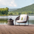 Outdoor Garden Waterproof Rectangle Cushion - 1 Stripe - Golden Lime 50 x 30 cm by Izabela Peters