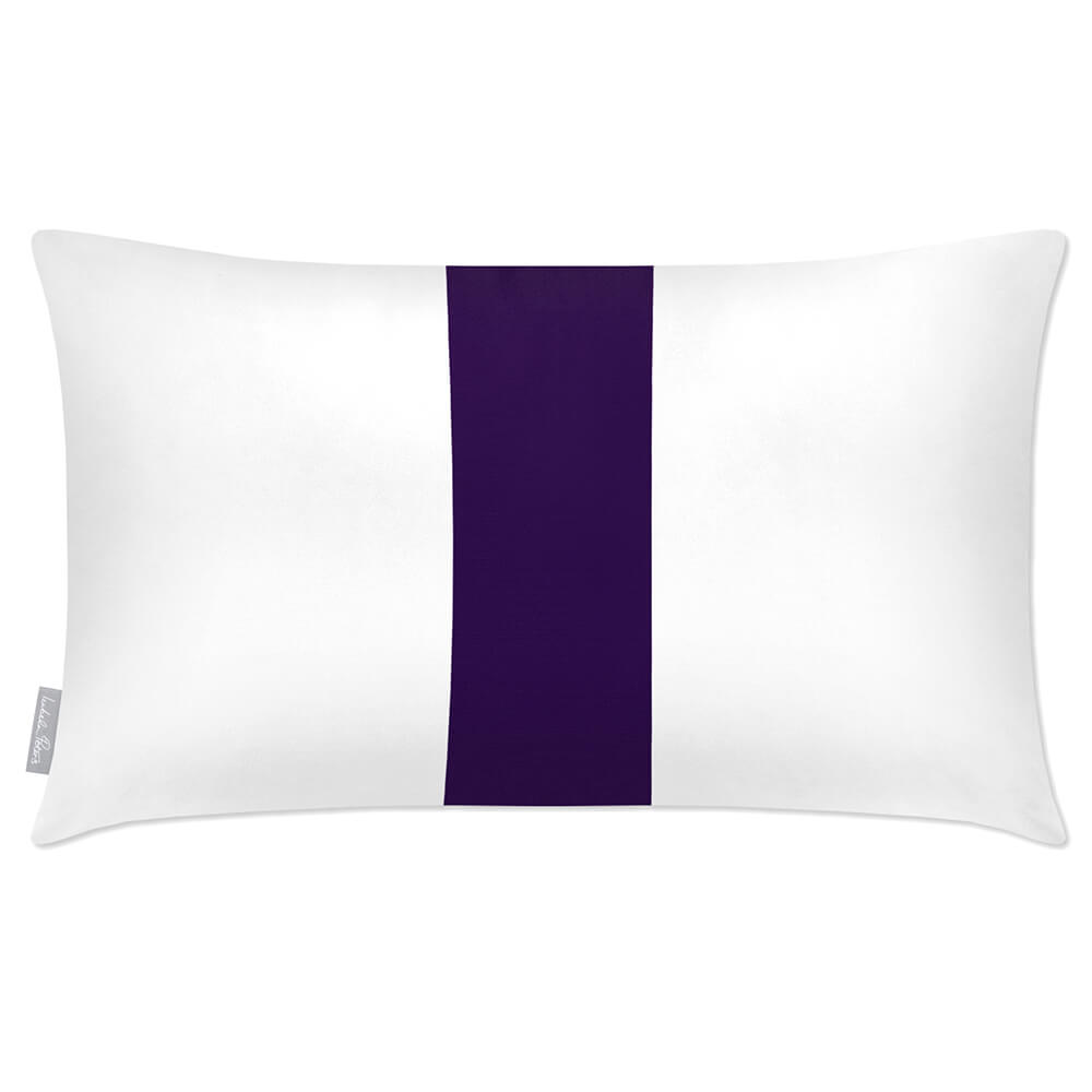 Outdoor Garden Waterproof Rectangle Cushion - 1 Stripe - Morc Blue 50 x 30 cm by Izabela Peters