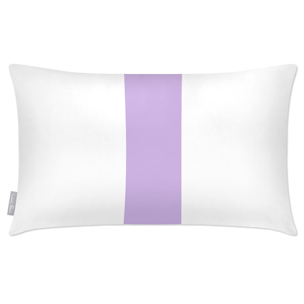Outdoor Garden Waterproof Rectangle Cushion - 1 Stripe - Violet 50 x 30 cm by Izabela Peters