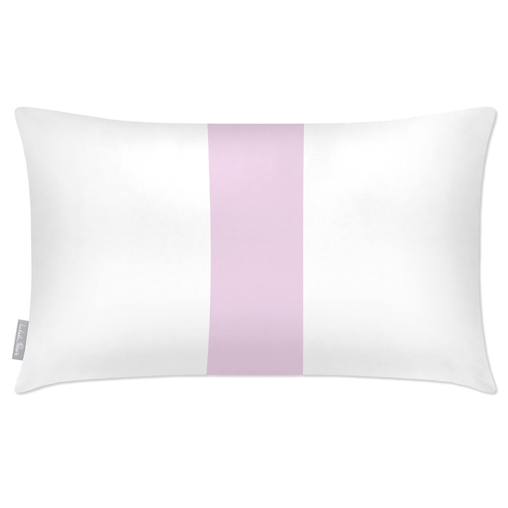 Outdoor Garden Waterproof Rectangle Cushion - 1 Stripe - Peony Blush 50 x 30 cm by Izabela Peters