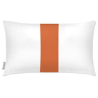 Outdoor Garden Waterproof Rectangle Cushion - 1 Stripe in Burnt Orange 50 x 30 cm | Izabela Peters