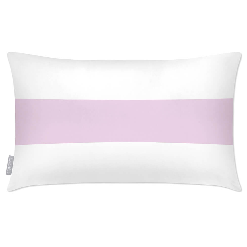 Outdoor Garden Waterproof Rectangle Cushion - 1 Stripe Horizontal - Peony Blush 50 x 30 cm by Izabela Peters