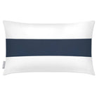 Outdoor Garden Waterproof Rectangle Cushion - 1 Stripe Horizontal - Petrol Blue 50 x 30 cm by Izabela Peters
