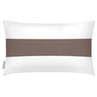 Outdoor Garden Waterproof Rectangle Cushion - 1 Stripe Horizontal - Dovedale Stone 50 x 30 cm by Izabela Peters