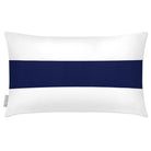 Outdoor Garden Waterproof Rectangle Cushion - 1 Stripe Horizontal - Midnight 50 x 30 cm by Izabela Peters