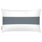 Outdoor Garden Waterproof Rectangle Cushion - 1 Stripe Horizontal - French Grey 50 x 30 cm by Izabela Peters