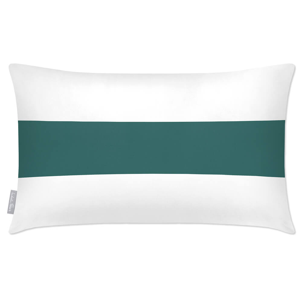 Outdoor Garden Waterproof Rectangle Cushion - 1 Stripe Horizontal - Forest Biome 50 x 30 cm by Izabela Peters