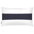 Outdoor Garden Waterproof Rectangle Cushion - 1 Stripe Horizontal - Graphite 50 x 30 cm by Izabela Peters