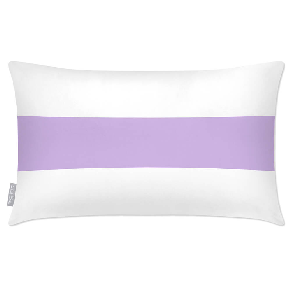 Outdoor Garden Waterproof Rectangle Cushion - 1 Stripe Horizontal - Violet 50 x 30 cm by Izabela Peters