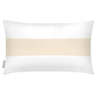 Outdoor Garden Waterproof Rectangle Cushion - 1 Stripe Horizontal - Ivory Cream 50 x 30 cm by Izabela Peters
