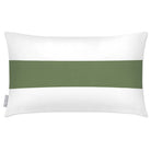 Outdoor Garden Waterproof Rectangle Cushion - 1 Stripe Horizontal - Sage 50 x 30 cm by Izabela Peters