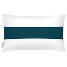 Outdoor Garden Waterproof Rectangle Cushion - 1 Stripe Horizontal - Teal 50 x 30 cm by Izabela Peters