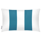 Outdoor Garden Waterproof Rectangle Cushion - 2 Stripes - Prussian Blue 50 x 30 cm by Izabela Peters