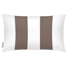 Outdoor Garden Waterproof Rectangle Cushion - 2 Stripes - Dovedale Stone 50 x 30 cm by Izabela Peters