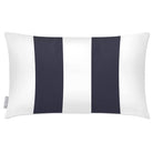 Outdoor Garden Waterproof Rectangle Cushion - 2 Stripes - Graphite 50 x 30 cm by Izabela Peters