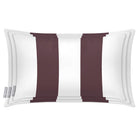 Outdoor Garden Waterproof Rectangle Cushion - 2 Stripes in Italian Grape 50 x 30 cm | Izabela Peters
