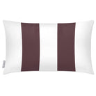 Outdoor Garden Waterproof Rectangle Cushion - 2 Stripes - Italian Grape 50 x 30 cm by Izabela Peters