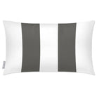 Outdoor Garden Waterproof Rectangle Cushion - 2 Stripes - Beluga 50 x 30 cm by Izabela Peters