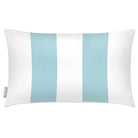 Outdoor Garden Waterproof Rectangle Cushion - 2 Stripes - Celeste Blue 50 x 30 cm by Izabela Peters