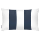 Outdoor Garden Waterproof Rectangle Cushion - 2 Stripes - Petrol Blue 50 x 30 cm by Izabela Peters