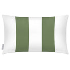 Outdoor Garden Waterproof Rectangle Cushion - 2 Stripes - Sage 50 x 30 cm by Izabela Peters