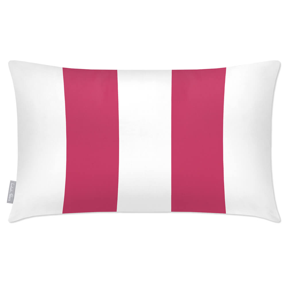 Outdoor Garden Waterproof Rectangle Cushion - 2 Stripes  Izabela Peters Pink 50 x 30 cm 