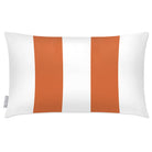 Outdoor Garden Waterproof Rectangle Cushion - 2 Stripes - Burnt Orange 50 x 30 cm by Izabela Peters