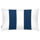 Outdoor Garden Waterproof Rectangle Cushion - 2 Stripes - Estate Blue 50 x 30 cm by Izabela Peters