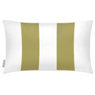 Outdoor Garden Waterproof Rectangle Cushion - 2 Stripes in Golden Lime 50 x 30 cm | Izabela Peters