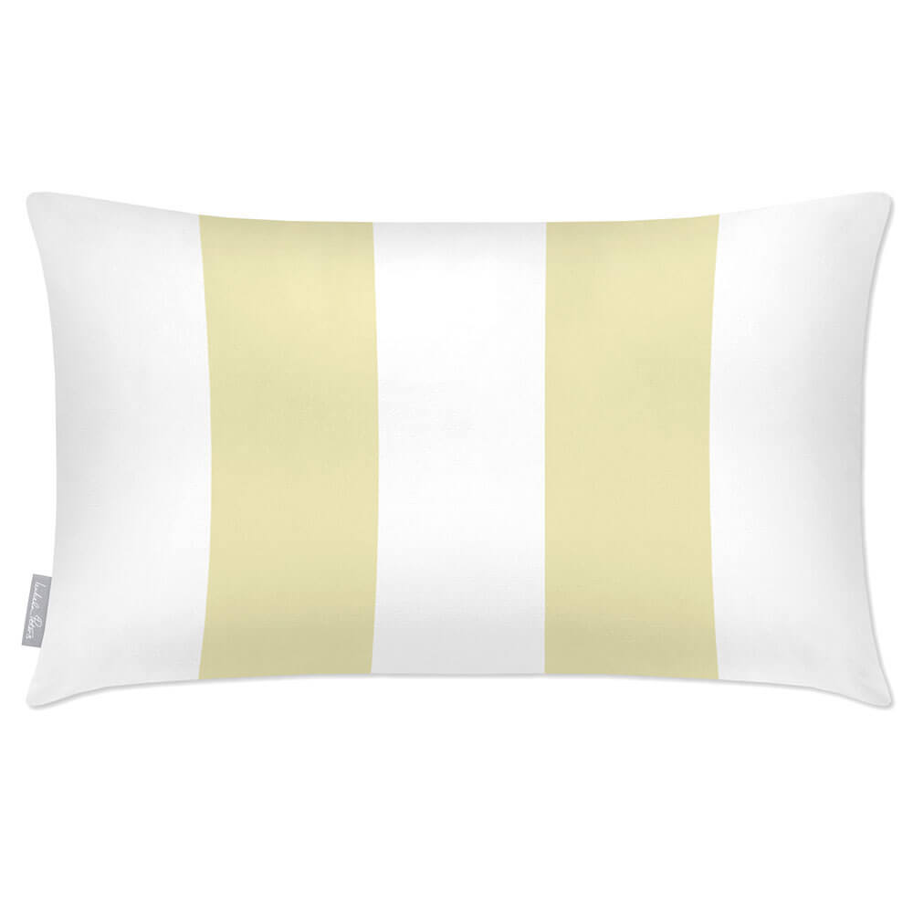 Outdoor Garden Waterproof Rectangle Cushion - 2 Stripes  Izabela Peters Cream 50 x 30 cm 
