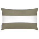 Outdoor Garden Waterproof Rectangle Cushion - 2 Stripes Horizontal - Martini Olive 50 x 30 cm by Izabela Peters
