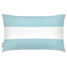 Outdoor Garden Waterproof Rectangle Cushion - 2 Stripes Horizontal - Celeste Blue 50 x 30 cm by Izabela Peters