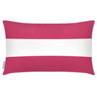 Outdoor Garden Waterproof Rectangle Cushion - 2 Stripes Horizontal in Pink 50 x 30 cm | Izabela Peters