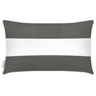Outdoor Garden Waterproof Rectangle Cushion - 2 Stripes Horizontal - Beluga 50 x 30 cm by Izabela Peters