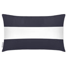 Outdoor Garden Waterproof Rectangle Cushion - 2 Stripes Horizontal - Graphite 50 x 30 cm by Izabela Peters