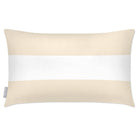 Outdoor Garden Waterproof Rectangle Cushion - 2 Stripes Horizontal - Ivory Cream 50 x 30 cm by Izabela Peters