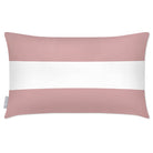 Outdoor Garden Waterproof Rectangle Cushion - 2 Stripes Horizontal - Rosewater 50 x 30 cm by Izabela Peters