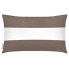 Outdoor Garden Waterproof Rectangle Cushion - 2 Stripes Horizontal in Dovedale Stone 50 x 30 cm | Izabela Peters